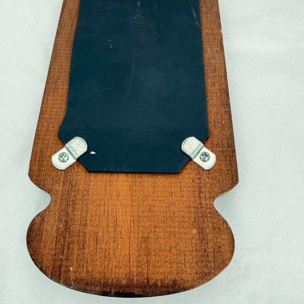 VTG Look Wall Mirror Wood Frame Oblong Mid Century Modern Gallery Wall Granny